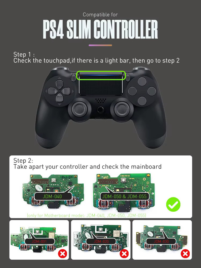 DATA FROG Chameleon Color Shift Frontplate Ersatz für PS4 Slim Controller JDM-040 in Multicolour - Bild 4