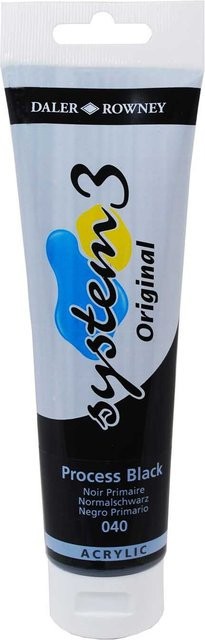 Daler-Rowney System 3 Farbe Process Black 150 ml - Bild 1