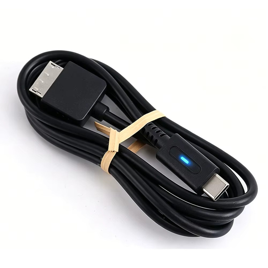 USB-C Lade- und Datenkabel für PSP Go Spielekonsole, LED-Konverterkabel in Schwarz - Bild 3