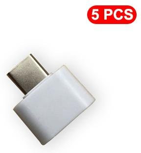 5 Stück Universeller Typ-C auf USB 2.0 OTG Adapterstecker Set in Gold, Silber, Schwarz, Weiß und Rose Gold für Samsung Mobiltelefone - Bild 1