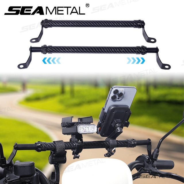 SEAMETAL Motorrad Lenkerverlängerung Balance Bar in Schwarz für Telefonhalterungen - Bild 1
