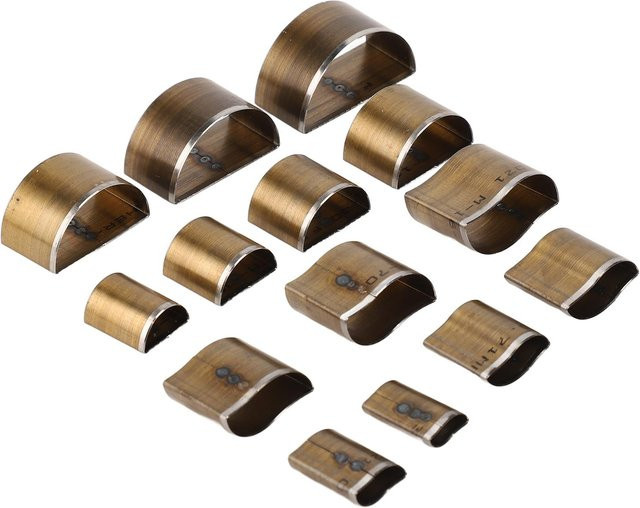 OutsideWorld Lederschneidstanzform Set aus Hochkohlenstoffstahl in Schwarz und Gold, 14 Stück mit 7 verschiedenen Größen für DIY-Projekte - Bild 1