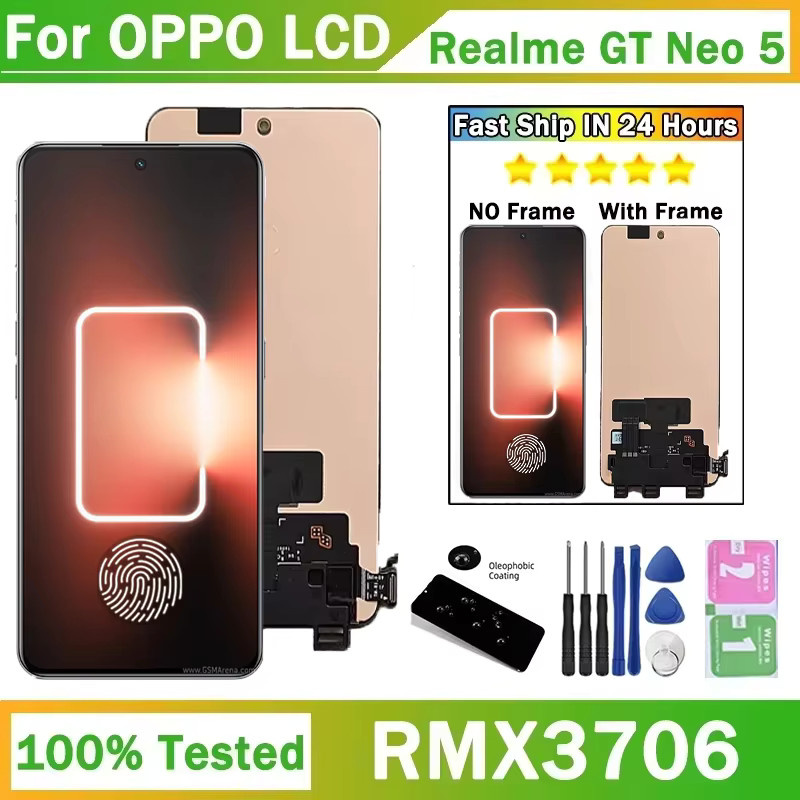 Oppo Realme GT Neo 5 RMX3706 AMOLED Display mit 144Hz und Touchscreen Digitizer in Schwarz oder Gold, 6,74 Zoll - Bild 1