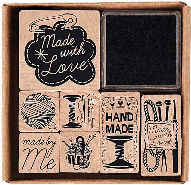 Rico Design Paper Poetry Stempelset Handmade in Schwarz - Bild 1