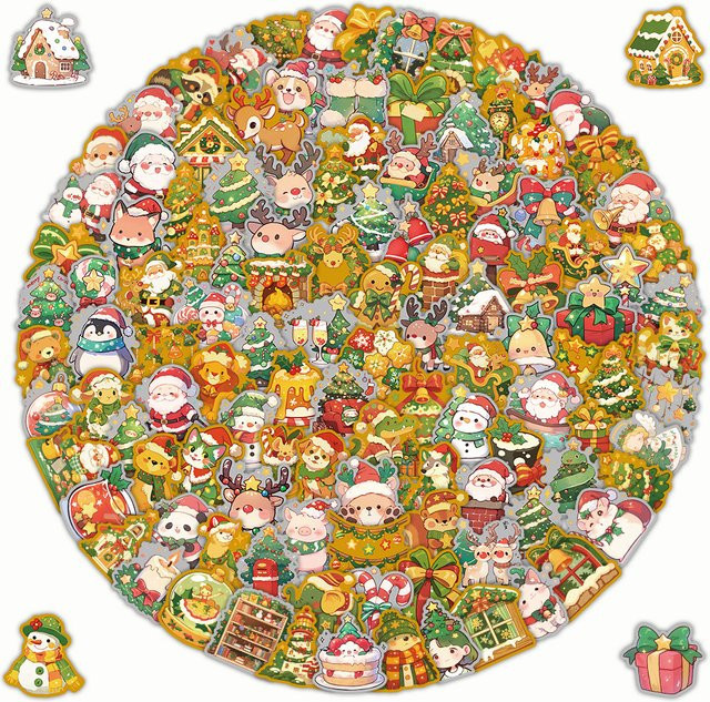 Charile Santa Claus Aufkleber, Weihnachten, Bunt / Mehrfarbig - Bild 1
