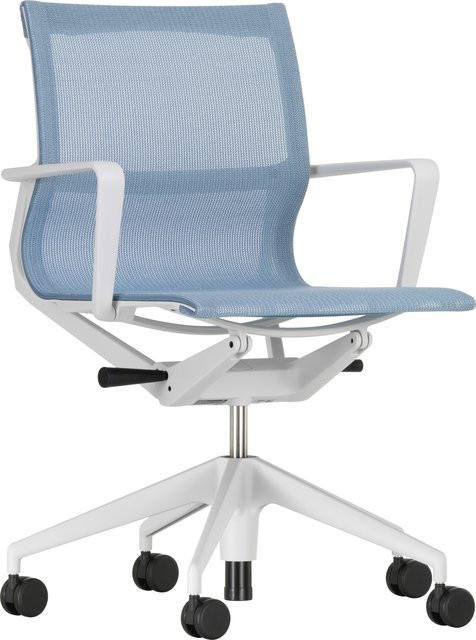 Vitra Physix Bürodrehstuhl mit Fünfstern Untergestell in Blau aus High-Tech-Textil - Bild 1