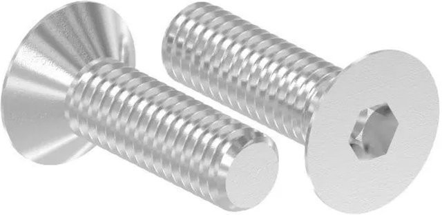 FeNau Senkkopfschraube M6x20 mit Innensechskant aus V4A Edelstahl in Silber nach ISO 10642 - Bild 1