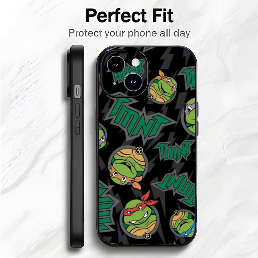 Anime Ninja Turtles Handyhülle für iPhone 17 16 15 14 Pro Max in Schwarz und Multicolour - Bild 2