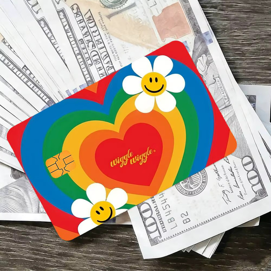 W-Wiggle-e Smile Bankkarten-Aufkleber in Multicolour, ultradünne Filmhautfolie für Debit- und Kreditkarten, lichtbeständig - Bild 5