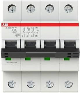 ABB S203MT-B25NA Sicherungsautomat 25A 400V MCB in Weiß - Bild 1