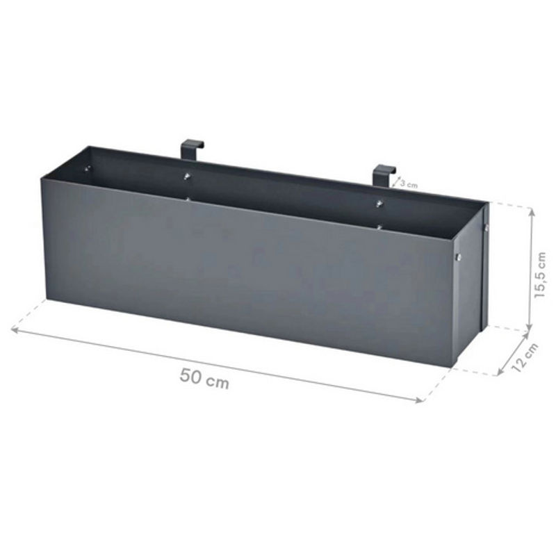 Westmann Blumenkasten Planum Metall Anthrazit B/T/H: 50 x 12 x 16 cm - Bild 2