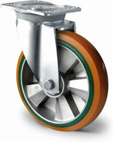 CASCOO Lenkrolle Serie BAY5 mit Doppelkugellager K-Serie, Durchmesser: 125 mm, verzinkt - Bild 1