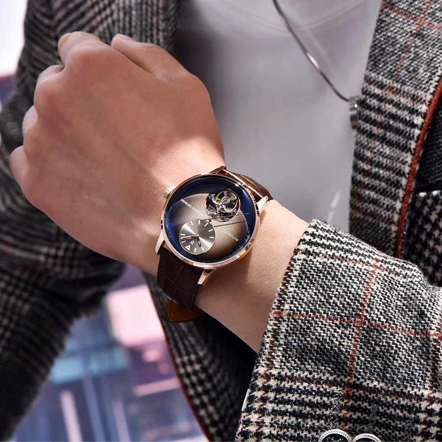 Pagani Design Armbanduhr, Automatik, Edelstahl, Blau, Roségold, 42 mm, Herren - Bild 2
