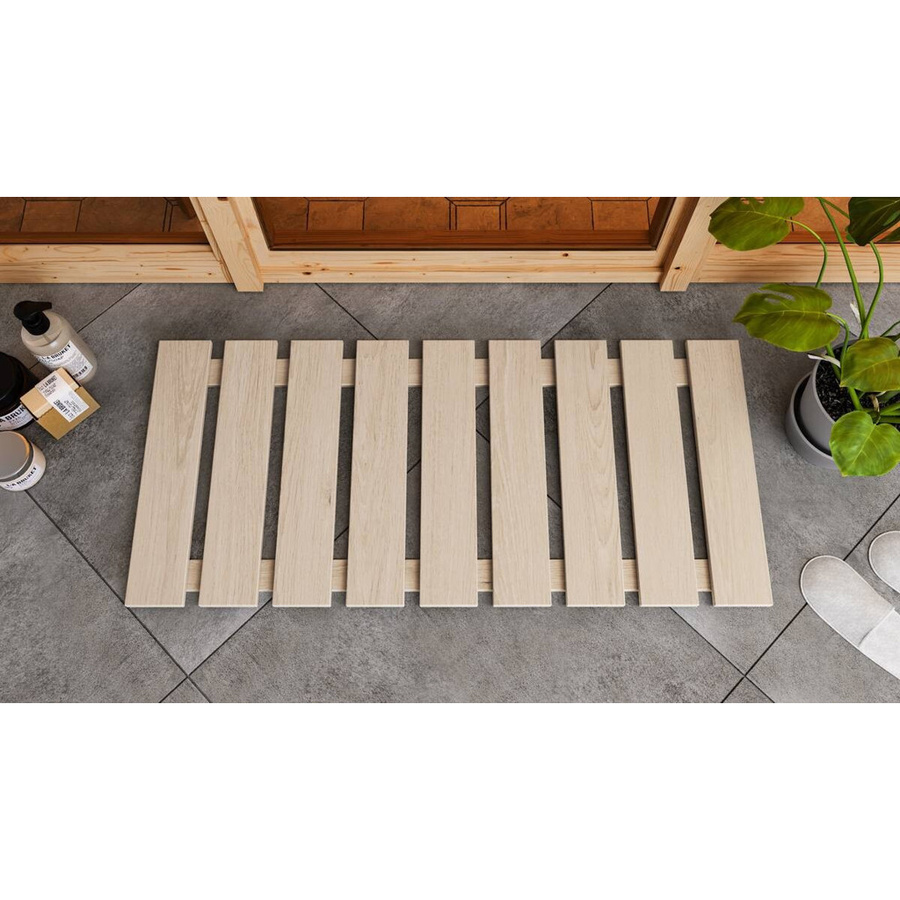 Karibu Bodenrost Premium aus Espe in Beige B/L: 38 x 77 cm - Bild 2
