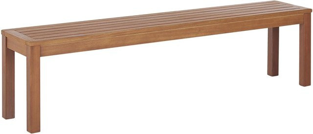 Beliani Gartenbank aus Holz in hellem Braun, B/T/H: 170 x 35 x 45 cm - Bild 1