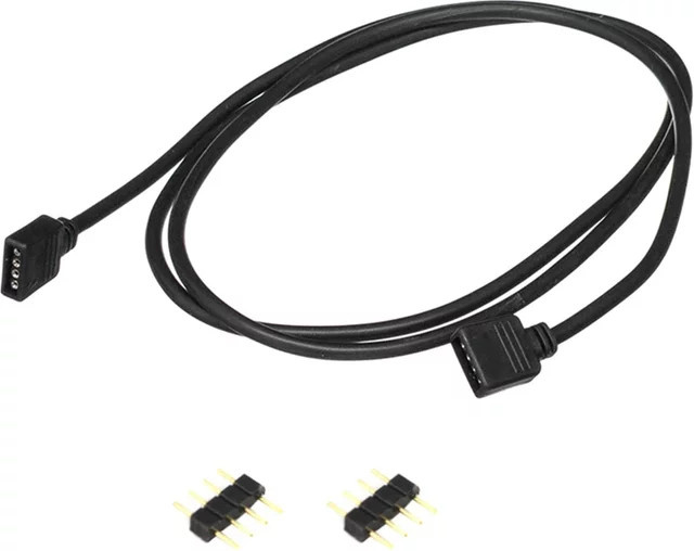 4Pin RGB Verlängerungskabel Schwarz für 2835 und 5050 LED Streifen DC 12V Männlich Weiblich - Bild 1