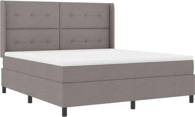 vidaXL LED Boxspringbett mit Matratze Taupe B/T: 180 x 200 cm - Bild 1