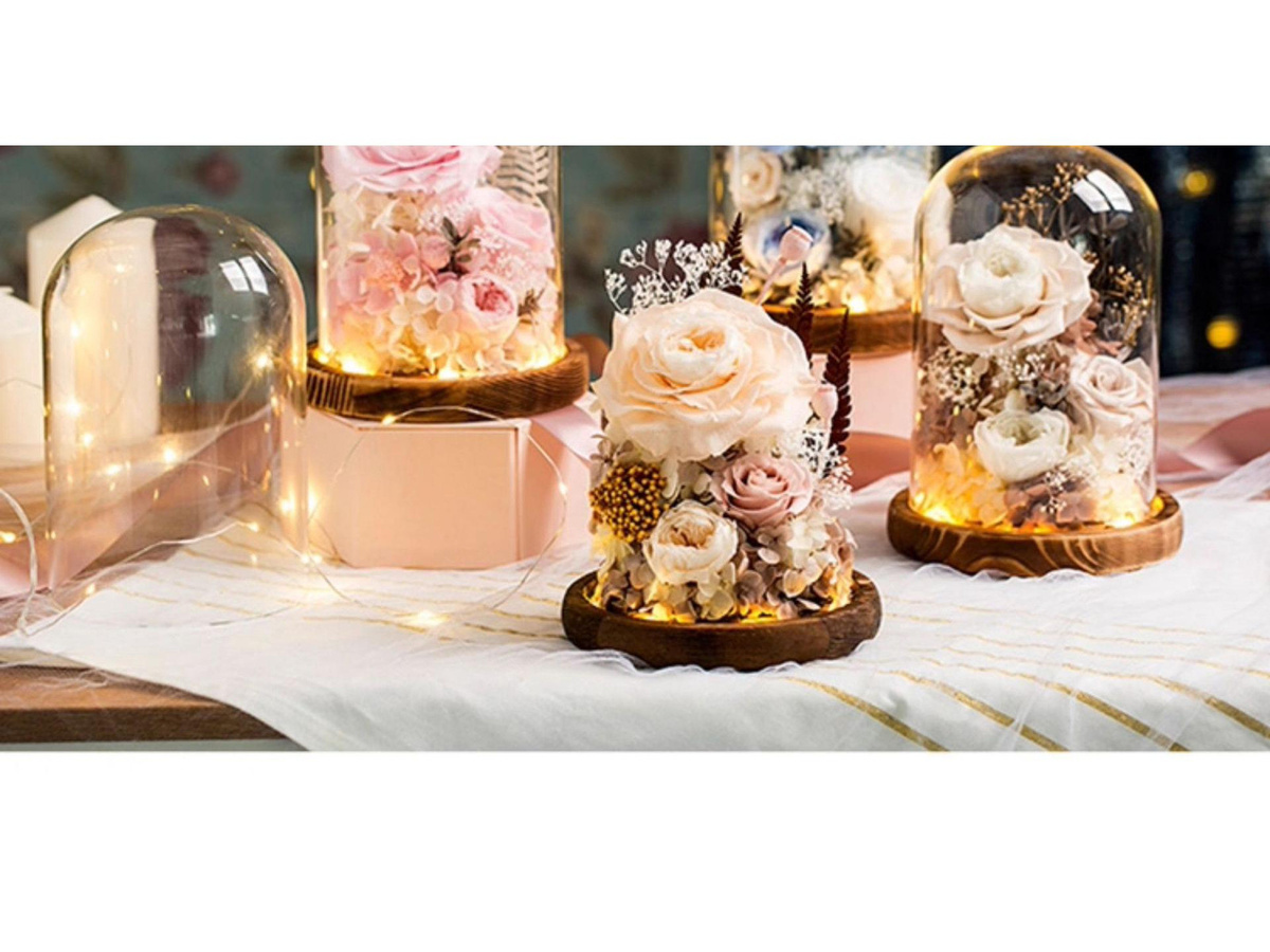 Ewiges Rosen-Bouquet in einer Glasglocke von Shopping Party - Bild 9