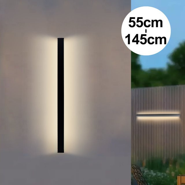 EnwYe LED Außenwandlampe Modern IP65 Wasserdicht Up-Down Licht für Garten und Außenbereich in Schwarz mit Warmweißem Licht - Bild 1