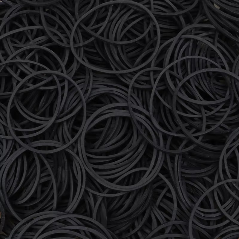 Schwarze elastische Gummibänder aus Gummi für Büro, Schule und Zuhause (100–500 Stück) - Bild 2