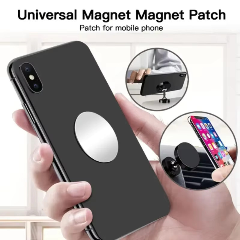 DOLANBIA Magnetische Metallplatten in Schwarz und Silber für universelle Auto-Handyhalterungen, Eisenblech-Scheiben als Aufkleber für Magnetständer - Bild 4