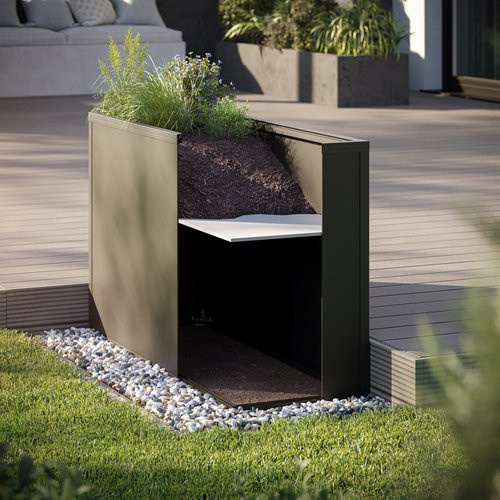 KGT Zwischenboden für Aluminium-Hochbeet 130 in Schwarz und Silber - Bild 1