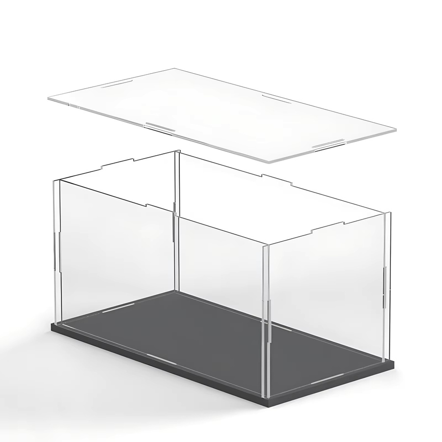 Staubdichte Acryl-Vitrine in Transparent für die Präsentation von Modellautos, Figuren und Sammlerstücken - Bild 2