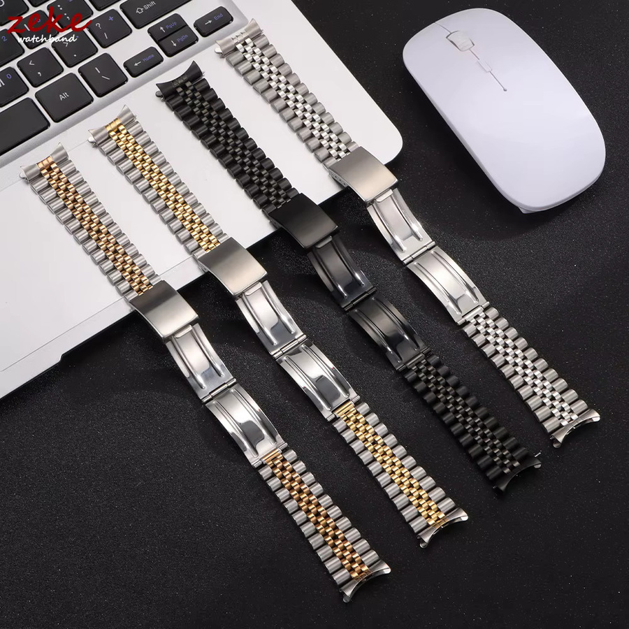 Uhrenarmband Edelstahl, Herren, gebogenes Ende - Bild 3