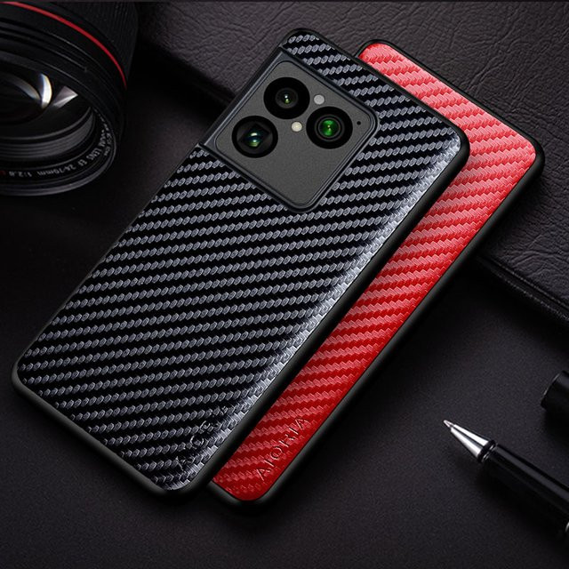 Sony Xperia 1 VIII Handyhülle mit Kohlefaser-Textur in Rot - Bild 1