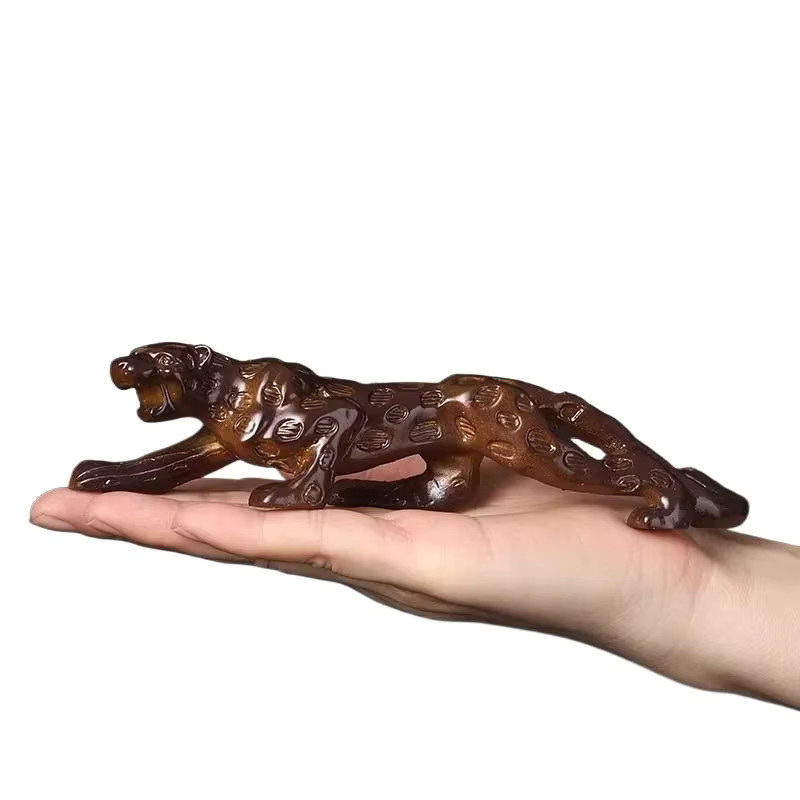 Goldene Leoparden-Teehaustierfigur als dekorative Handwerkskunst für Teezeremonien und Armaturenbretter - Bild 4