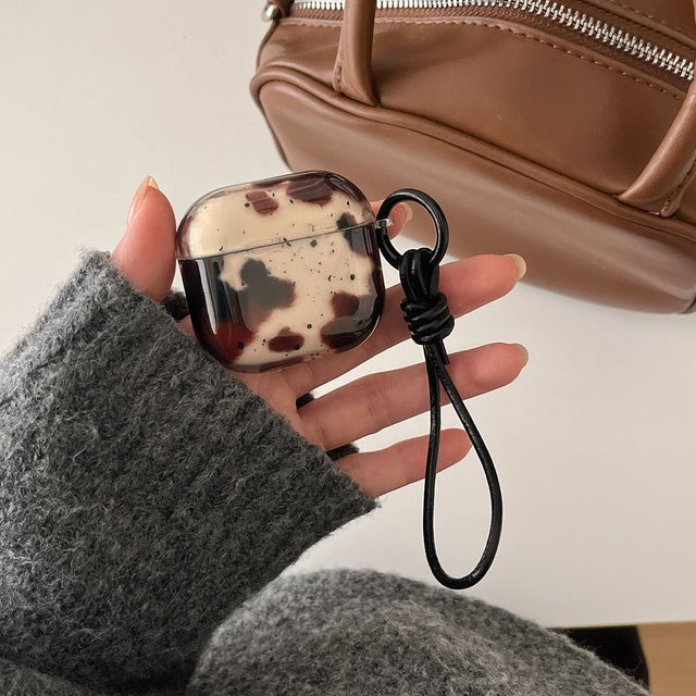 Retro Kopfhörer-Hülle für Apple AirPods 1, 2, 3, 4 und Pro 2/3 in Braun und Multicolour mit Umhängeband - Bild 1