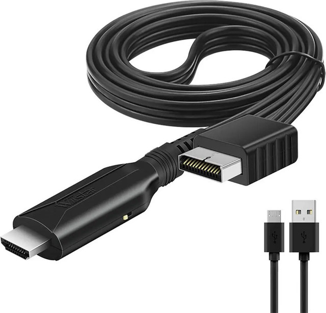 TenYua PS2 zu HDMI Konverter Adapter in Schwarz für 1080P Full HD Audio-Video-Signal mit Unterstützung für PS1 und PS2 Anzeigemodi - Bild 1