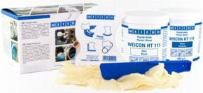 WEICON Epoxidharz-System HT 111 stahlgefüllt hochtemperaturbeständig in Dunkelgrau, 1 kg - Bild 1