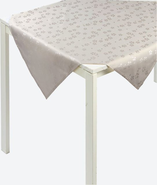 NKD Mitteldecke aus Jacquard mit floralem Muster in Beige, B/B: 80 x 80 cm - Bild 1