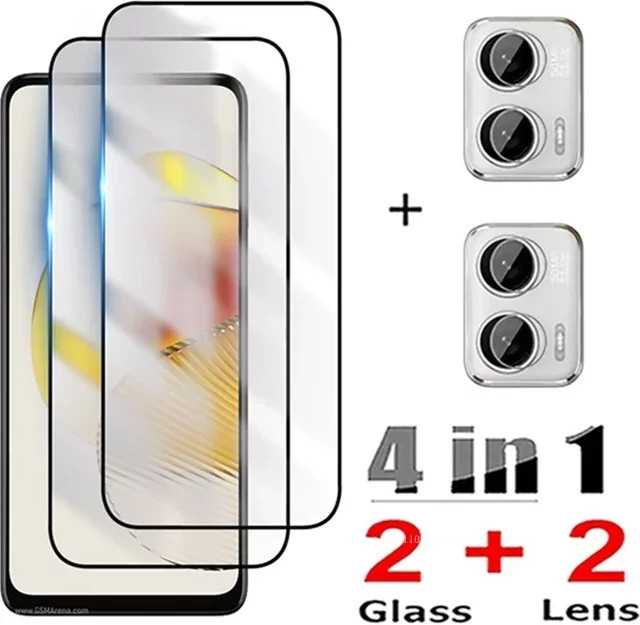 4in1 Panzerglas Schutzset für Motorola Moto G73 G53 G23 G82 G72 G62 G52 G42 G32 G22 inklusive Displayschutz und Kameraschutz, transparent - Bild 1