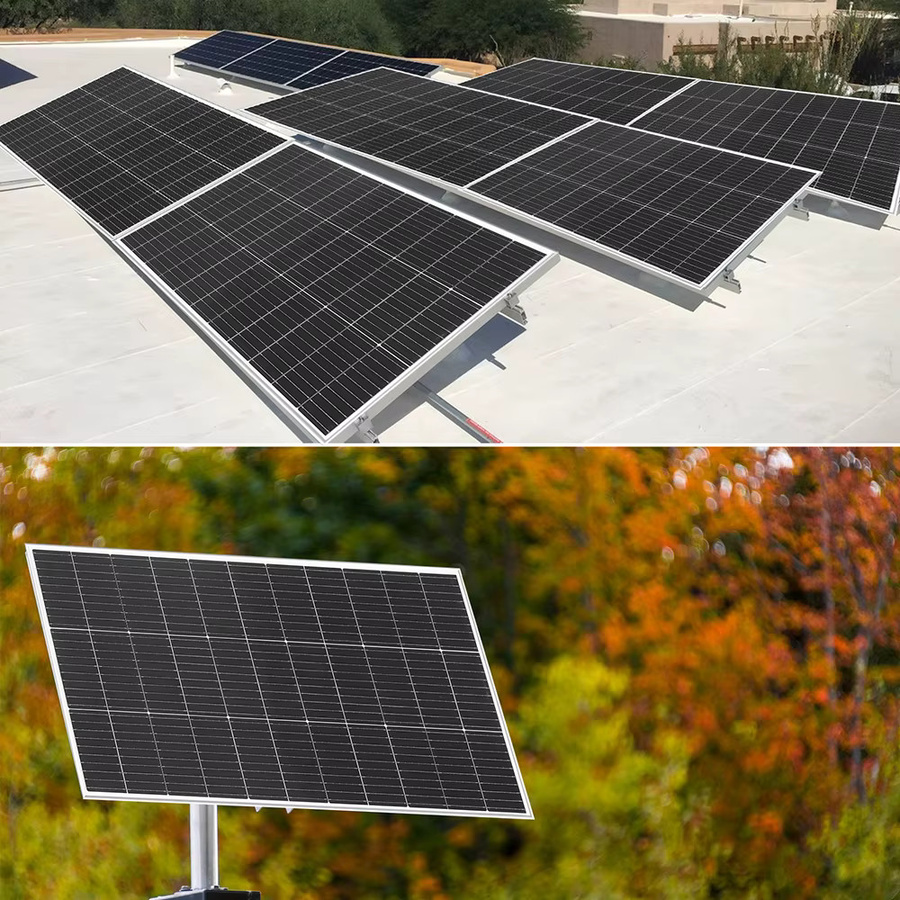 xinpuguang Solarpanel Kit mit 1200 W Leistung, 10 Solarmodule à 120 W inklusive Wechselrichter 110 V/220 V und Kabeln für netzunabhängige Stromversorgung - Bild 3