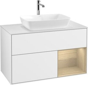 V&B Waschtischunterschrank Finion 100 in Weiß lackiert, B/T/H: 100 x 50,1 x 50,1 cm - Bild 1
