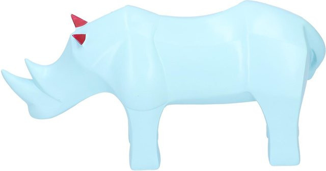 OutsideWorld Tierornament moderne Kunstharzstatue als Tischdekoration in Weiß, Grün oder Blau - Bild 1