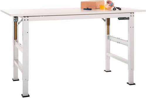 Manuflex Packtisch PACKPOOL Ergo E in Alusilber mit Melaminplatte, höhenverstellbar, B/T/H: 200 x 80 x 72,2-100,2 cm - Bild 1