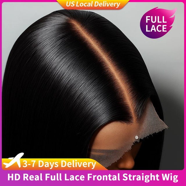 Wig Queen Echthaarperücke, Vollspitze, glatt, HD 360 Lace Front, Damen - Bild 1