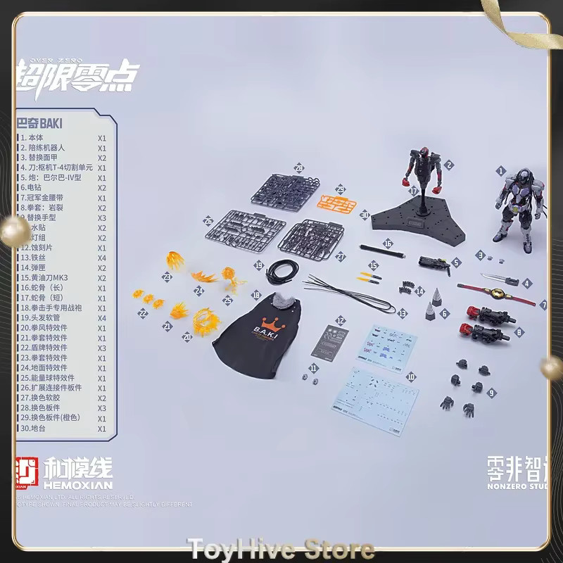 HEMOXIAN Over Zero 1/10 Vol.3 Boxer Baki, Montagemodellbausatz, Roboter, Actionfiguren, 1:10 - Bild 4
