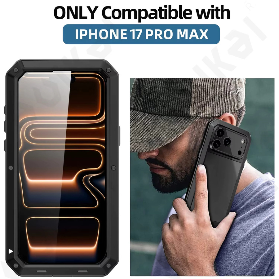Stoßfeste Heavy Duty 360 Ganzkörper Schutzhülle für Apple iPhone in Schwarz - Bild 5