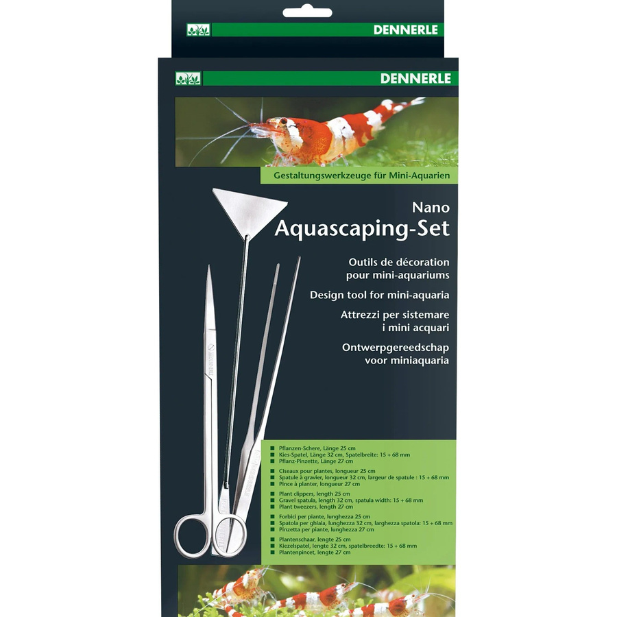 Dennerle Nano Aquascaping-Set Gestaltungswerkzeug für Mini-Aquarien in Silber - Bild 2