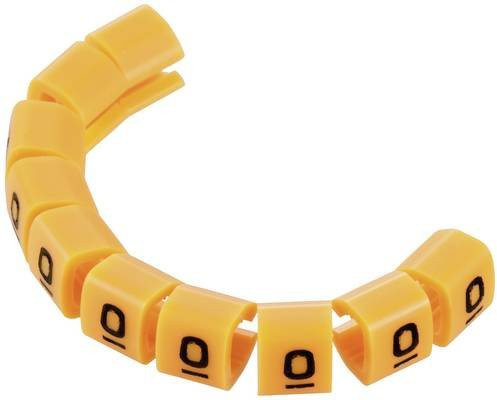 TRU Components Kennzeichnungsclip TC-MB1/0203 Gelb mit Außendurchmesser-Bereich 3 bis 3,60 mm - Bild 1