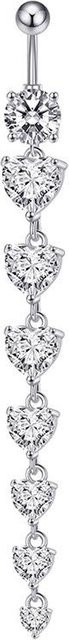 FOXANRY Jewelry Nabelring, Schmetterling, Edelstahl, Zirkonia, Damen - Bild 1