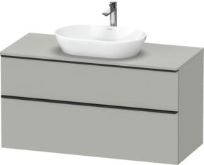 Duravit Waschtischunterschrank D-Neo Wandmontage in Weiß und Grau Matt mit Schubladen und Türen B/T/H: 120 x 55 x 66,4 cm - Bild 1