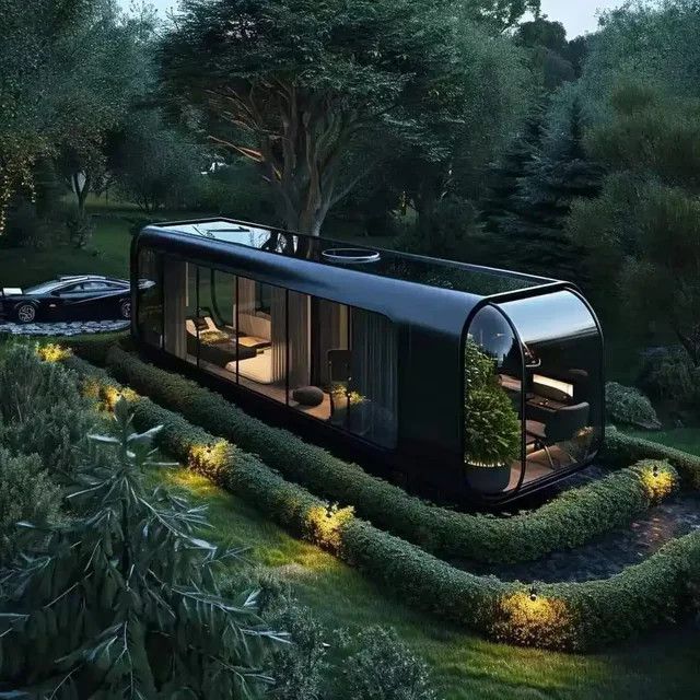 Stilvolles Containerhaus als mobiles Home Office und Outdoor Pod in Stahlkonstruktion - Bild 1