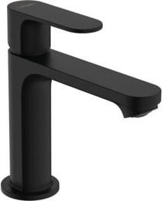 Hansgrohe Waschtisch-Einhebelmischer Rebris S 110 mit Zugstangen-Ablaufgarnitur in Mattschwarz - Bild 1