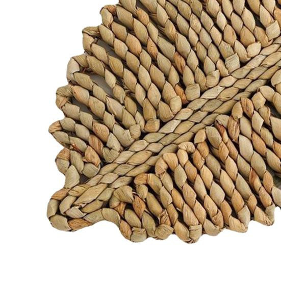Handgewebte Stroh-Tischsets in Blattform von Pulse, beige, hitzebeständig und rutschfest - Bild 3