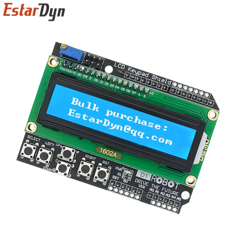 Estardyn LCD1602 LCD-Tastatur-Modul mit blauem Bildschirm für ATMEGA328 ATMEGA2560 und Raspberry Pi UNO - Bild 3